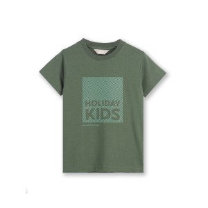Pamkids Holiday Bliss: Boys' T-Shirt in  Olive Delight  Hues (Sizes 1-12 Years)